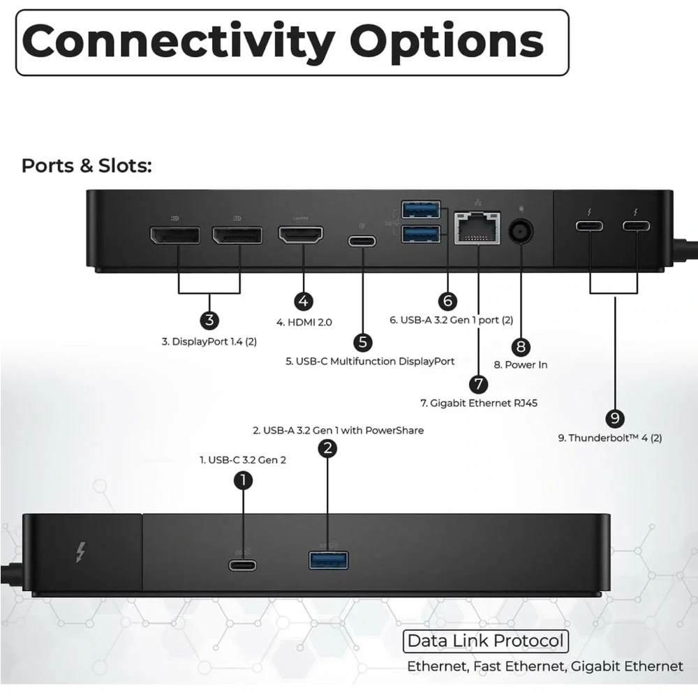 Dell WD22TB4 Thunderbolt 4 Dock Bundle